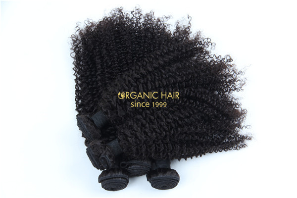 Afro kinky curly remy human hair extensions